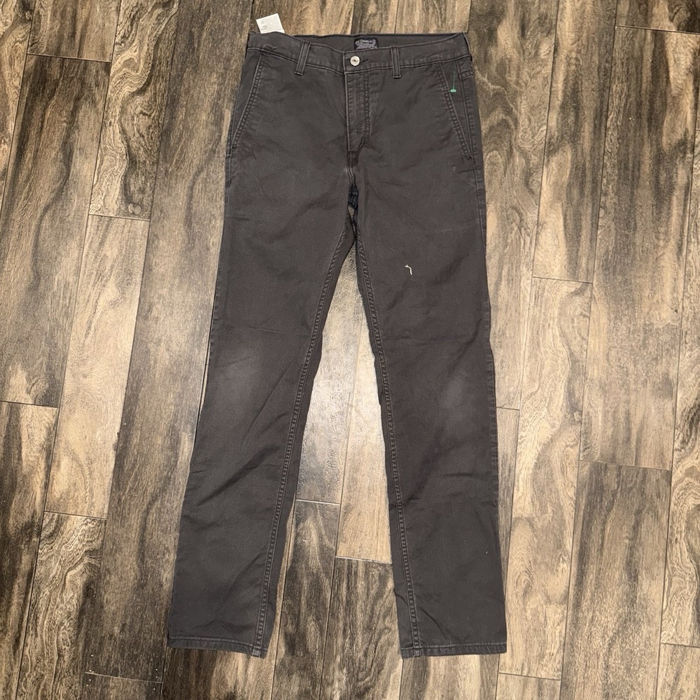 Levi Strauss & Co Flat-Front Casual Chino Pants Men's Size 29x32 Charcoal Grey
